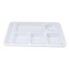 Melamine 6-Compartment Rectangular Serving Tray