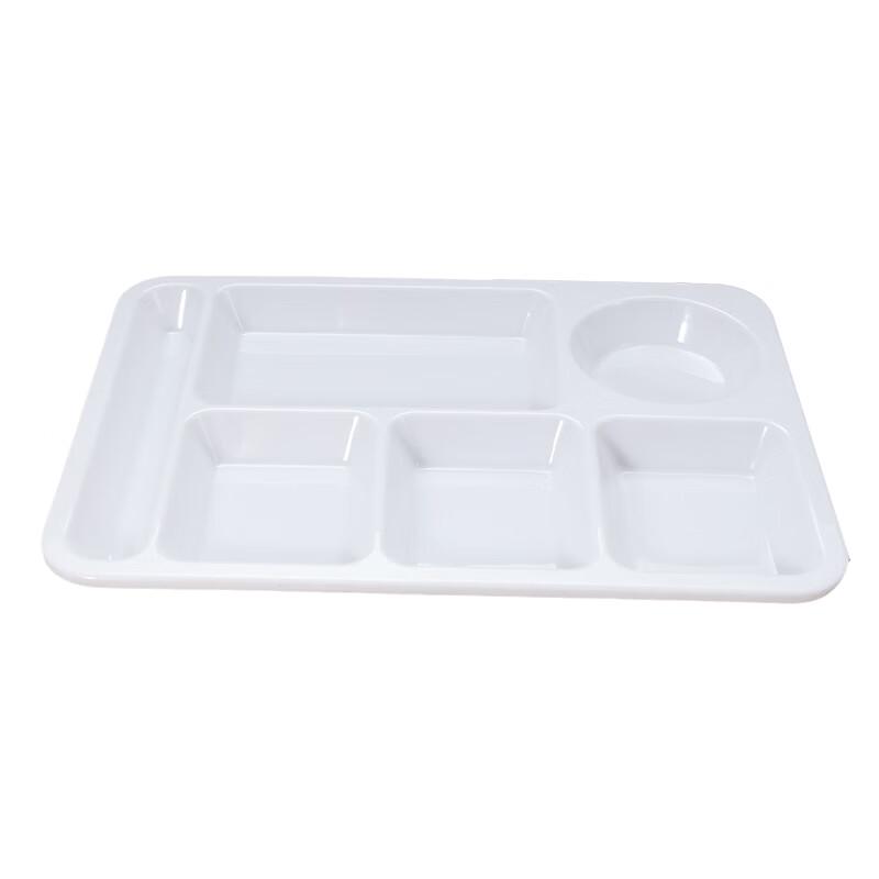 Melamine 6-Compartment Rectangular Serving Tray