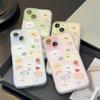 Summer Style iPhone 15 Pro Little White Dog Soft Case, Compatible with 15, 14, 13, Matte Finish, Dessert Design