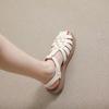 Flat-soled Sandals 2025 New Summer Large-size Retro Woven Roman Shoes Thick-soled Bag Head Empty Sandals Women's Soft Sole