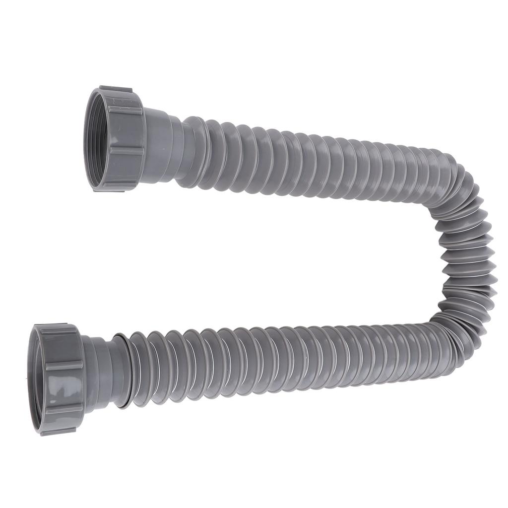 Expandable Flexible P Trap Pipe Kit Single Kitchen Sink Drainage Solution with Adapter Seal Circle