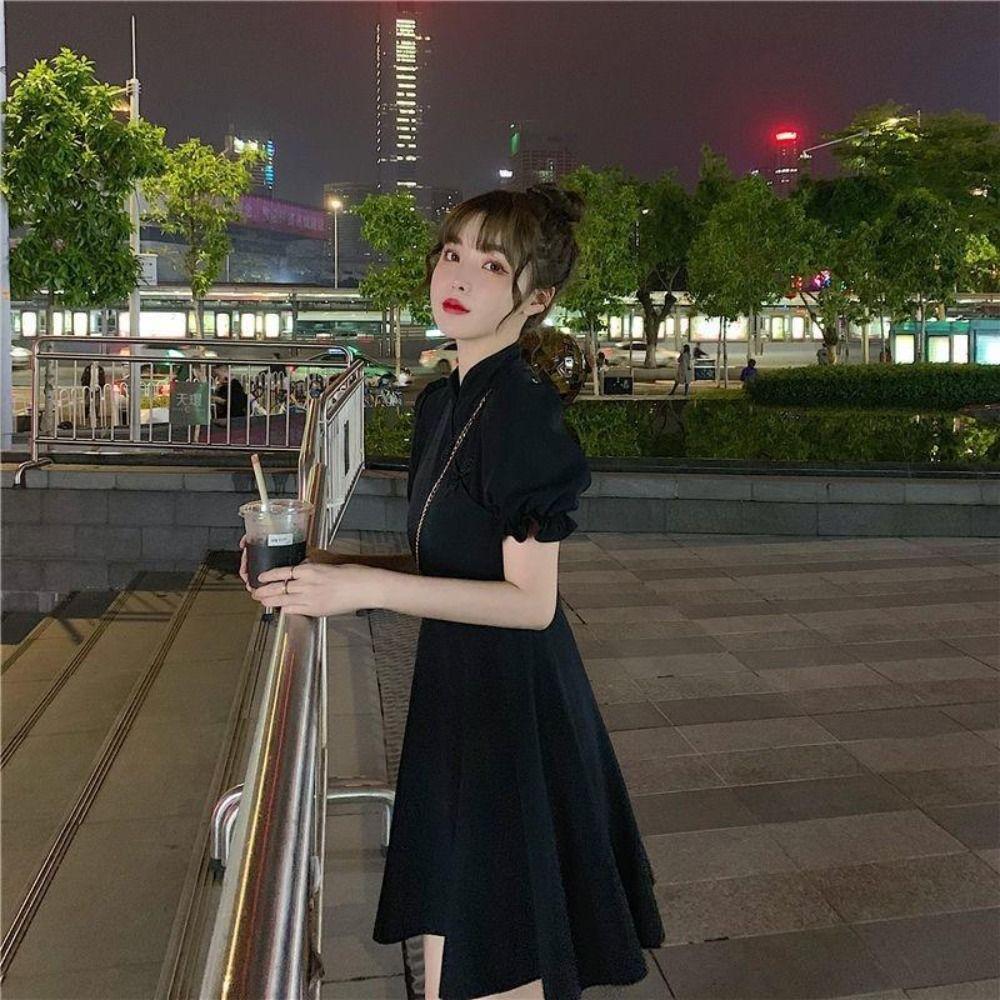 Short Skirt Cheongsam Chinese Knot Button Traditional Chinese Clothing Women Chi-pao  Summer