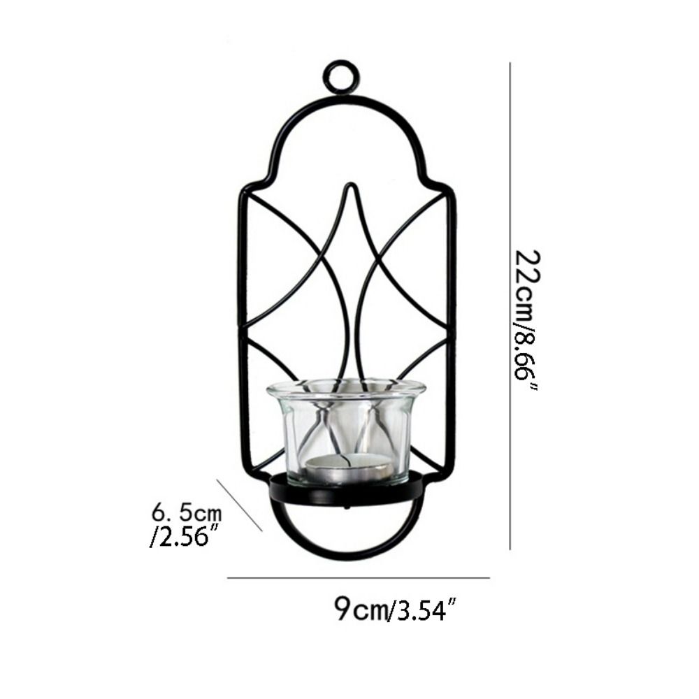 Vintage Wall Mount Candle Stand Wrought Iron Wall Tealight Holder Home