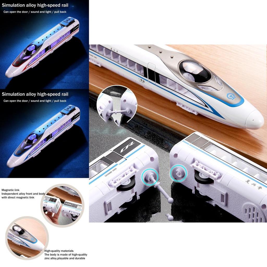Child Simulation Sound And Light High-speed Rail Toy Alloy Model For Boys Realistic Design And Durable Material