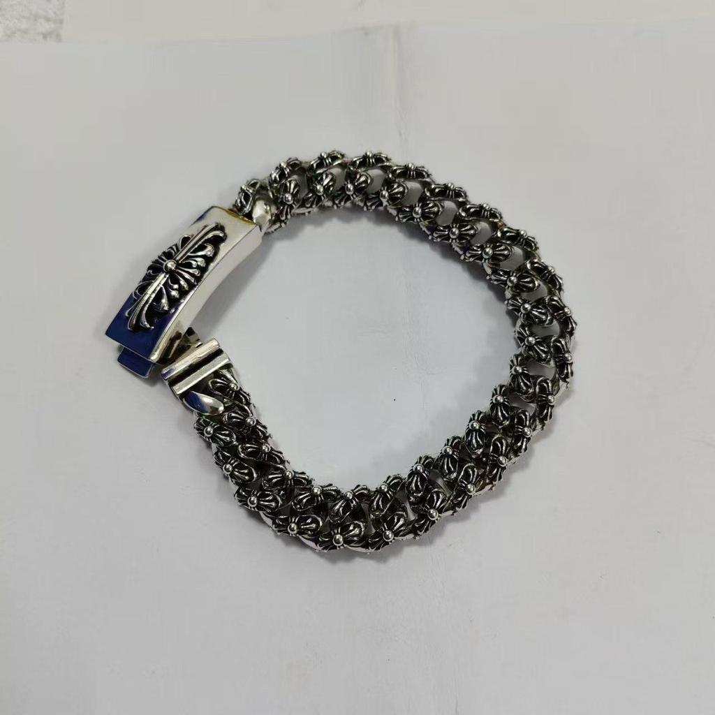 Браслет CH Trendy Retro с подвесками в виде игральных костей и креста, с бриллиантовыми, золотыми и серебряными акцентами