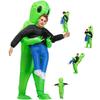 REKUCCI Alien Kigurumi Cosplay Halloween Costume Adults Children Inflatable Christmas Birthday Cultural Festival Event (Adult 150cm-190cm)