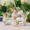 Resin White Angel Doll Flower Fairy Garden DIY Mini Decoration Cartoon Gift for Table Car Cake Wedding Party Decor