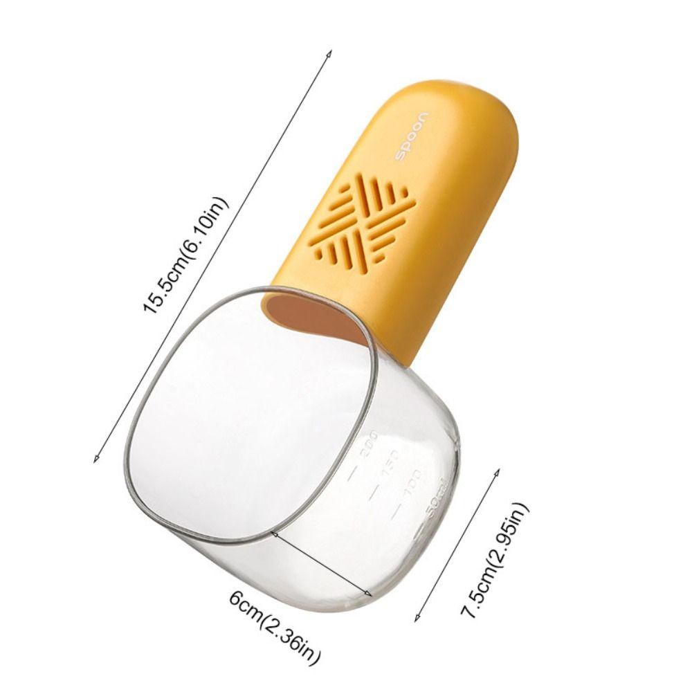 2 шт. Мерная ложка для риса со шкалой, Встроенная полость для хранения, Совок для корма для домашних животных, Ложка для зерна, Зерновые