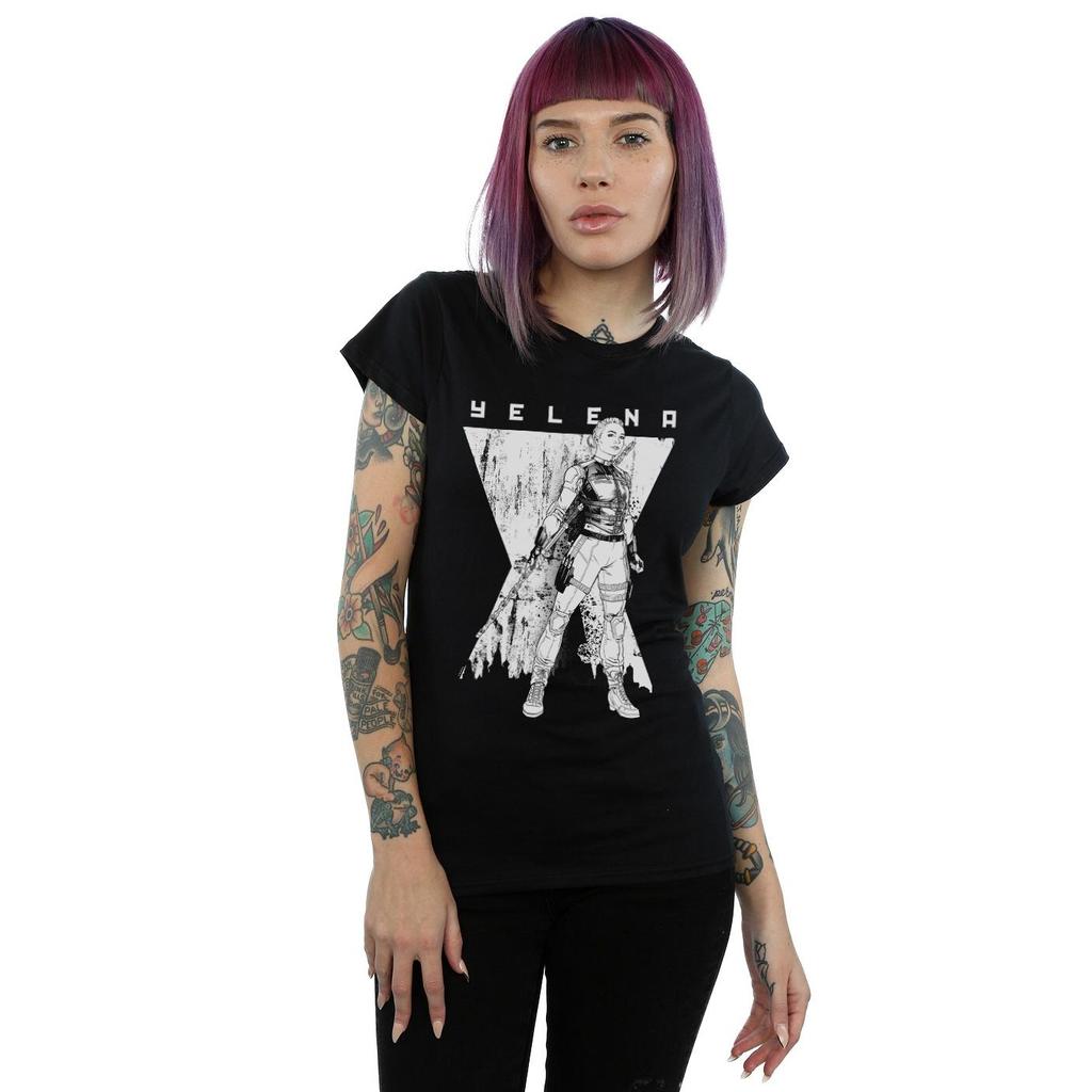 Marvel Womens/Ladies Black Widow Movie Yelena Romanoff Mono Cotton T-Shirt