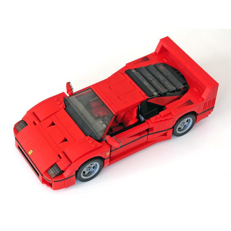 Классические гонки 10248 F40 Совместимый MOC-49743 Спорткар 1192 шт. Сборка внахлест Строительный блок Игрушка Модель Сделай сам Детский подарок Подарок