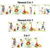 Musical Jump Sports Toys Toss Ring Game Toy and Rocket Launcher for Kids Ladybug Multifunction Outdoor Machine Gifts