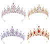 European and American Bride Headwear Crown Handcrafted Rhinestone Headband Simple and Elegant Crown Wedding Dress Accessories