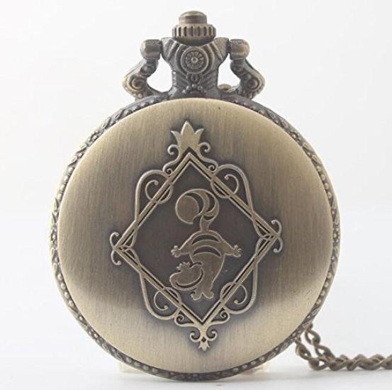 Карманные часы «Алиса в стране чудес» Женские карманные часы Антикварные часы-подвеска «Алиса» для медсестры [koneko]