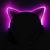 LED Light Cat Ear Hair Hoop Plastic Headband with Anti-Slip Design Men Women Bar Nightclub Hairband Hair Accessory