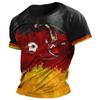 Germany National Flag Print Men's T Shirt Outdoor Football Sports Jersey Summer Casual O-neck Short Sleeve Tees Fashion Fan Tops