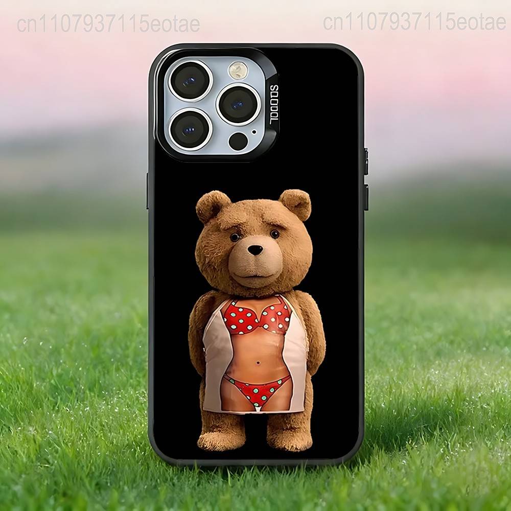Чехол для телефона 'Мишка Тедди Фильм Т-Тед' Черный, Совместим с iPhone 17 16 15 14 13 12 11, Pro, Max, Plus, E, Air, Mini