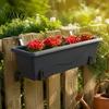Stainless Steel Railing Hangers 4Pcs Adjustable Planter Box Brackets, Flower Hangers, Pot Holders No Drill Plant Supports for Fence Balcony
