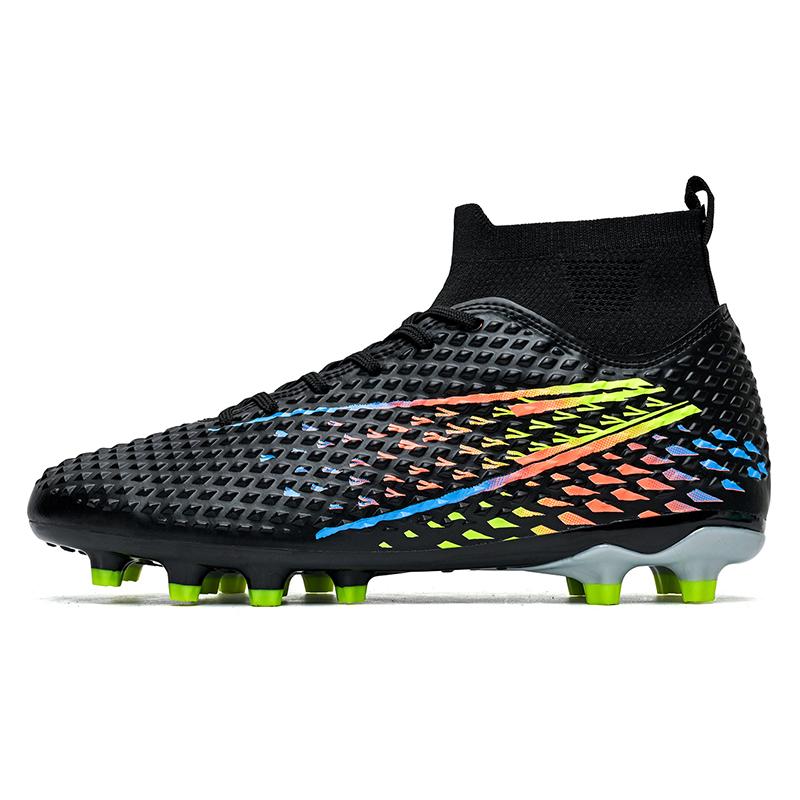 35-45 Мужские футбольные бутсы большого размера с высоким верхом, длинные гвозди, противоскользящие, детские футбольные бутсы для искусственного газона TPR