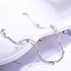 New Simple Beads Double Layer Mini Transfer Beads 925 Sterling Silver Jewelry Personality Snake Bone Chain Bracelets Sb176