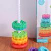 Montessori Rotating Screw Bolt Toys Perception Training Stacking Rainbow Tower  Infant