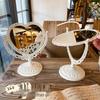 European Retro Style Double-Sided Makeup Mirror - Small Desktop Princess Mirror for Bedroom or Dormitory.