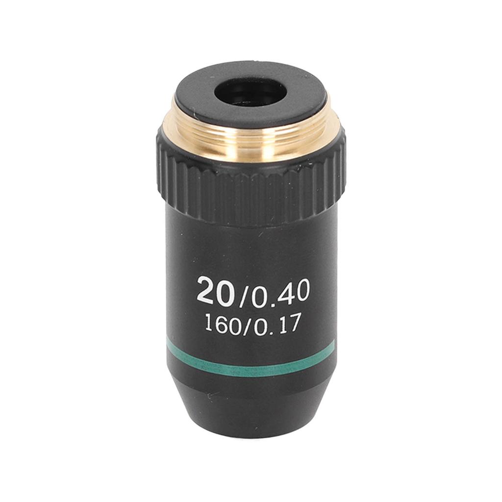 Achromatic Objective Brass Chrome Plated 20X Microscope Objective Lens Interface 20.2mm
