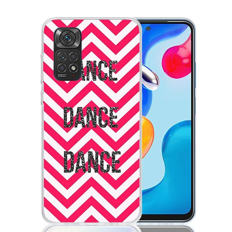 I Love Dance Phone Case For Xiaomi Redmi Note 15 14 13 12S 12 Pro Plus 11S 11E 11 11T 10S 10 Art Soft Pattern Cover Redmi Note 1
