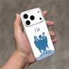 Wave To Earth Летние Потоки Ударопрочный Прозрачный Белый Чехол Для Телефона Для iPhone 17,16,15,14,13,Pro,Max Магнитная Беспроводная Зарядка