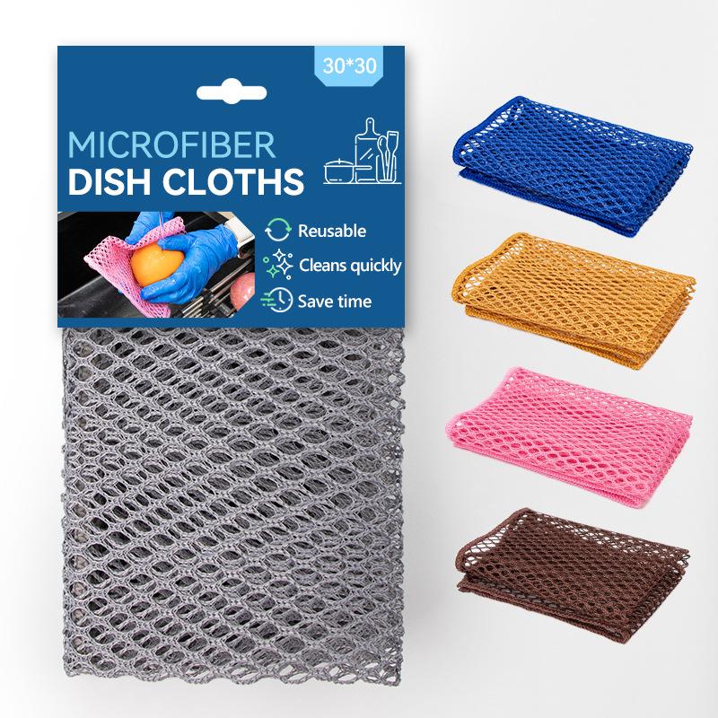 3/5/10 шт. сетчатая салфетка для мытья посуды многоразовая скребок для кастрюль сковородок посуда сверхплотное волокно многоцелевая губка не царапает сменная стальная вата