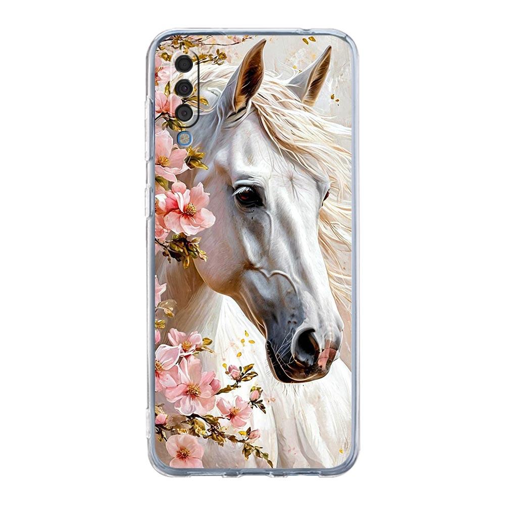 Чехол для телефона Samsung A56 A36 A26 A16 A14 A12 A22 A32 5G A34 A42 A52 A54 A50 A70 A40 A20E A20S A04S A06 Чехол Скачущие лошади