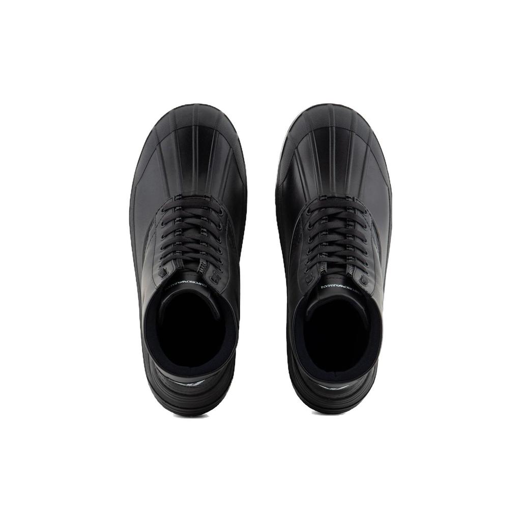 Emporio Armani Мужские кожаные повседневные удобные ботильоны до щиколотки, черные X4M391XF741100002