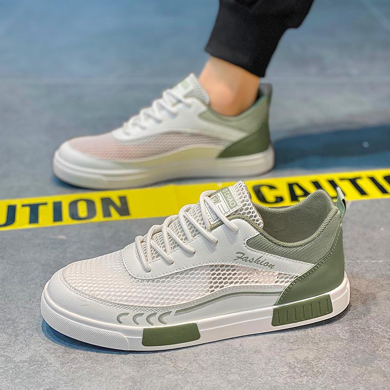 Мужская спортивная обувь, повседневная обувь для скейтбординга, летние дышащие кроссовки для бега для подростков, большие размеры