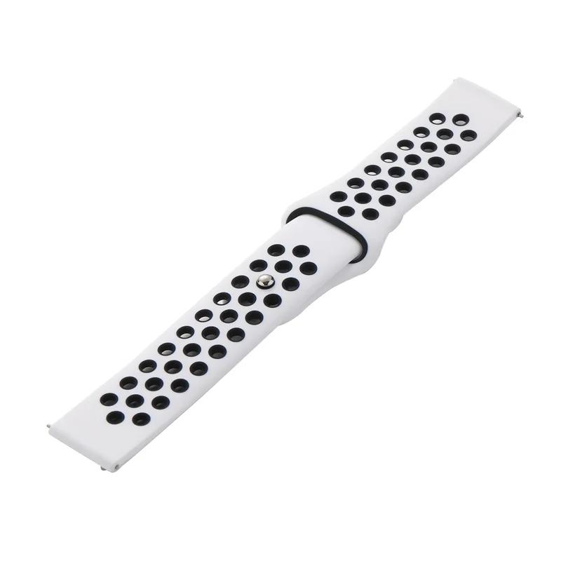 20mm Silicone Band for Samsung Galaxy Watch 7-FE-6-5-pro-4-Classic/active 2 22mm Sport Hole Bracelet Huawei GT 5-4-3 Watch Strap