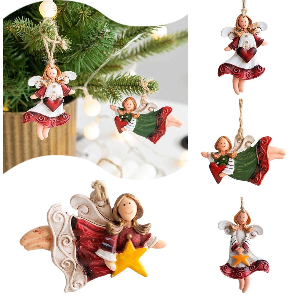 Resin Angel Christmas Tree Decoration Ornament Home Hanging Party Gifts Props