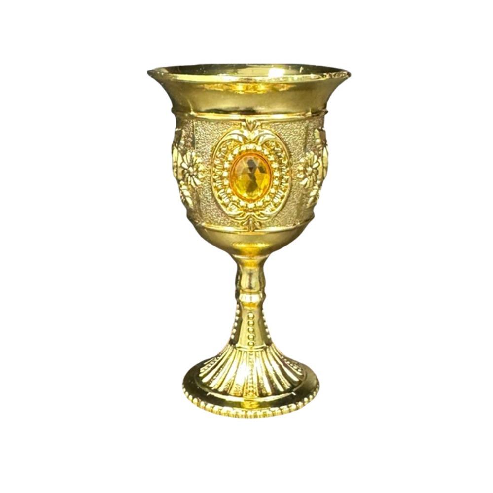Zinc Zinc Zinc Alloy Medieval Rose Embossed Goblet Vintage Liquor Cup Luxurious Spirits Cup Bar