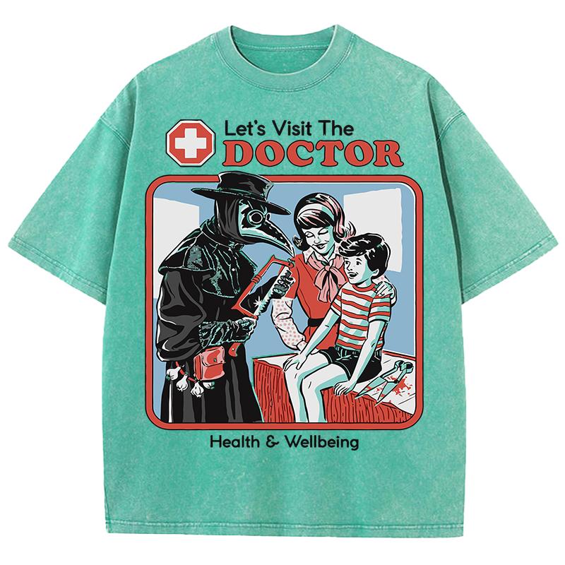 Дизайн Лечащего Врача Выстиранная Футболка Мужские Летние Футболки Хлопковый Удобный Топ Унисекс Многоцветный Мягкая Одежда