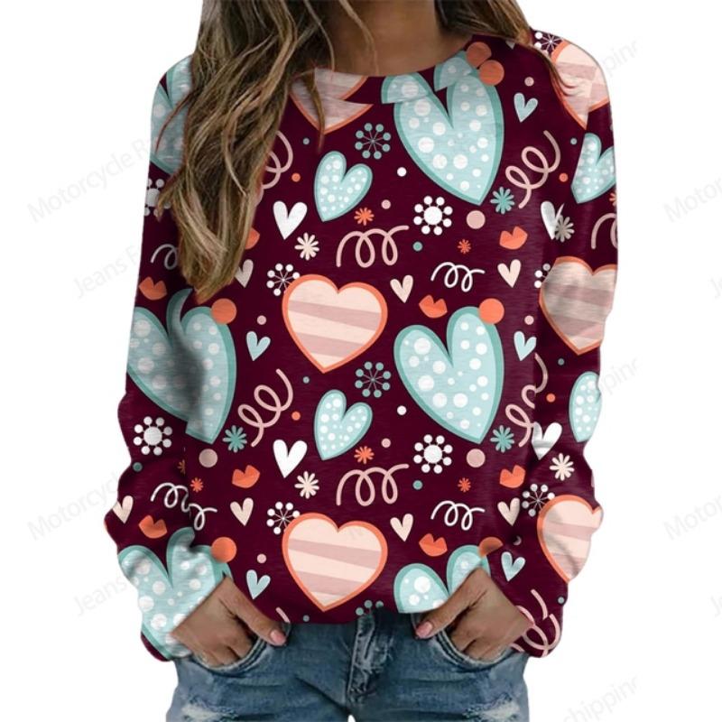 Толстовка с принтом Love Heart 3D, женская мода, толстовки с круглым вырезом и графическим принтом, толстовки на Хэллоуин, подарок на День святого Валентина, толстовка, пальто, фестиваль