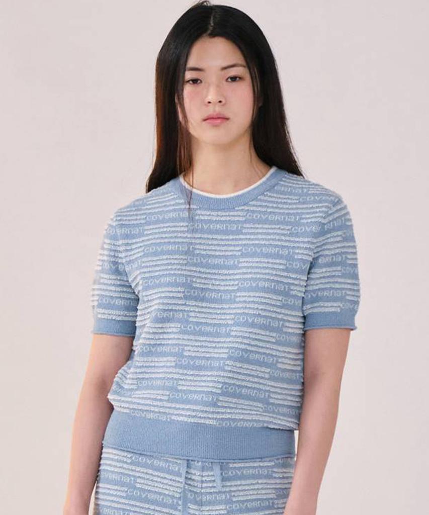 COVERNAT WOMAN Boucle Half Knit Blue