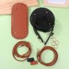 3 шт./компл. Сделай сам Круглый/Овальный ПУ Кожаные Аксессуары для Сумки Ручной Работы Прочные Вязаные Крючком Дно Сумки Плечевой Ремень Сумки Аксессуары с Кулиской