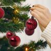 Рождественские шары-украшения 42 шт., Маленькие шары для елки 3 см, Цветные пластиковые подвесные украшения для вечеринки, Набор украшений для праздничной вечеринки