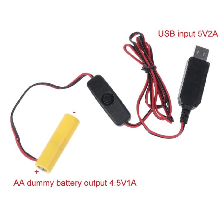 Устранитель батареек AA, USB-блок питания, заменяет 3 батарейки AA 1,5 В для фонаря