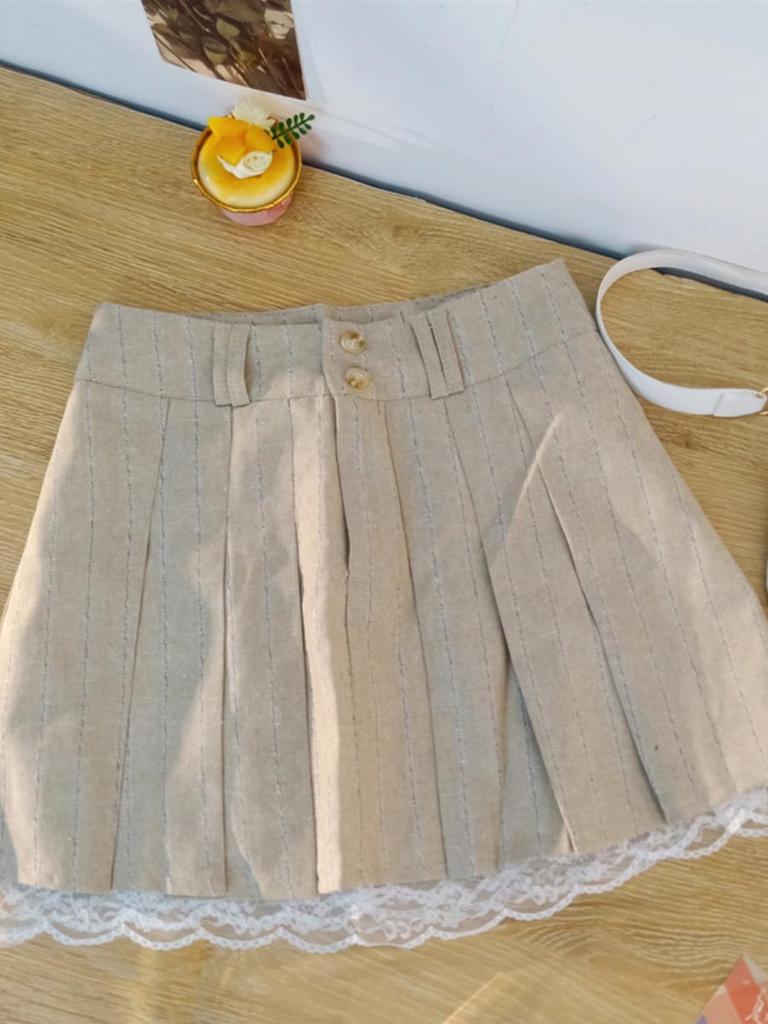 Плиссированная юбка женская кружевная кромка сексуальная мини-юбка летняя корейская мода женская повседневная уличная одежда винтажная одежда 2000 года