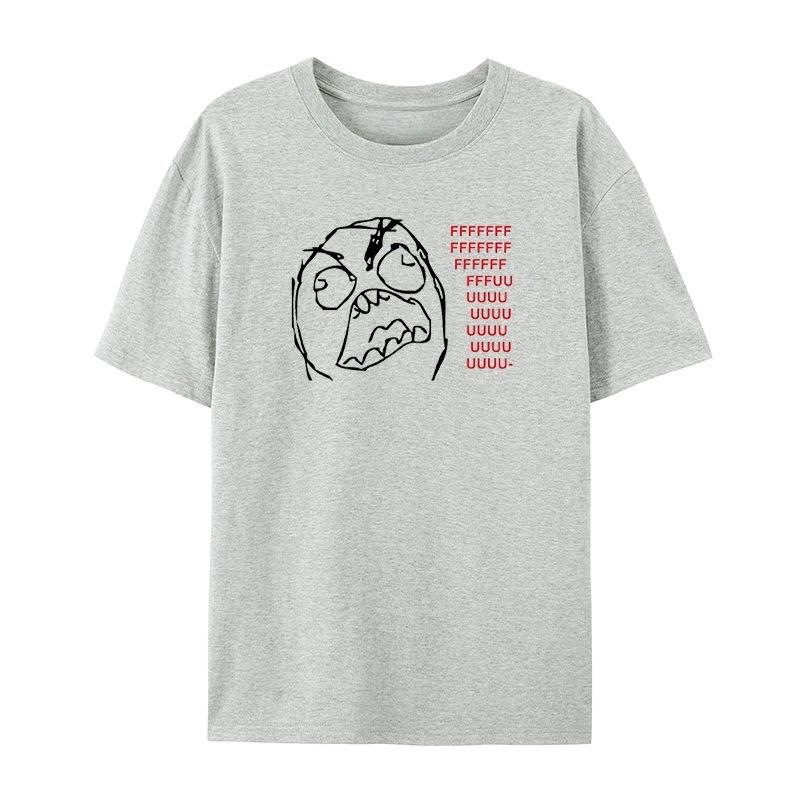 Interesting Emoji Round Neck T-shirt Suitable for Both Men and Women Loose and Versatile Short Sleeved Fashion Band Streetwear