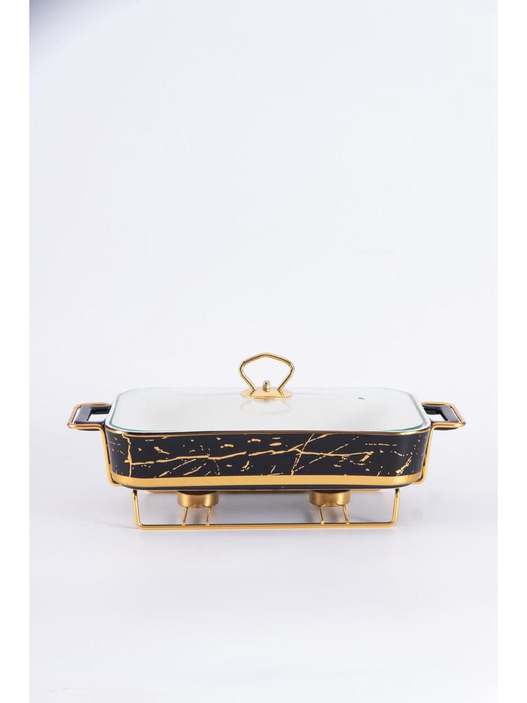 Керамический поднос Nordic с двумя ушками: Легкая роскошная посуда для выпечки, подогрева свечей или подачи супов и сухих блюд.