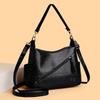 Small Square Bag Women's Soft Leather Handbag Shoulder Crossbody Bag Mother Bag
