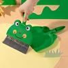 2Pcs/Set Small Broom Dustpan Set Cartoon Rabbit Bear Frog Pattern Keyboards Cleaning Mini Broom Dustpan Set