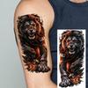 1 Sheet Realistic 3D Zeus Lion Warrior Temporary Tattoos For Men Women Adults, Long Lasting Waterproof Temp Fake Tattoo Stickers