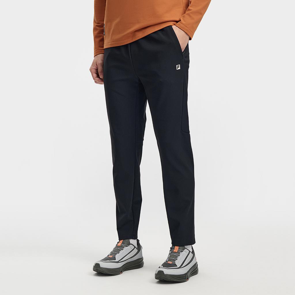 Fila Флисовая версия Теплые Простые Фитнес Повседневные Универсальные Удобные Вязаные Спортивные Штаны Мужские брюки Насыщенно-черный A11M611609FBK