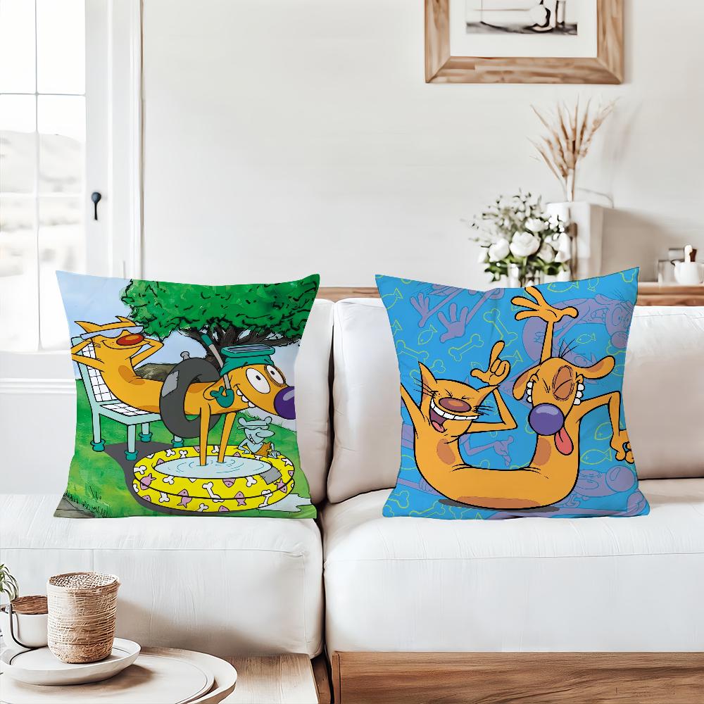 Cartoon CCatdogS Pillow Case Home Decoration Cushion Cover Suitable For Bedroom Car Office Sofa