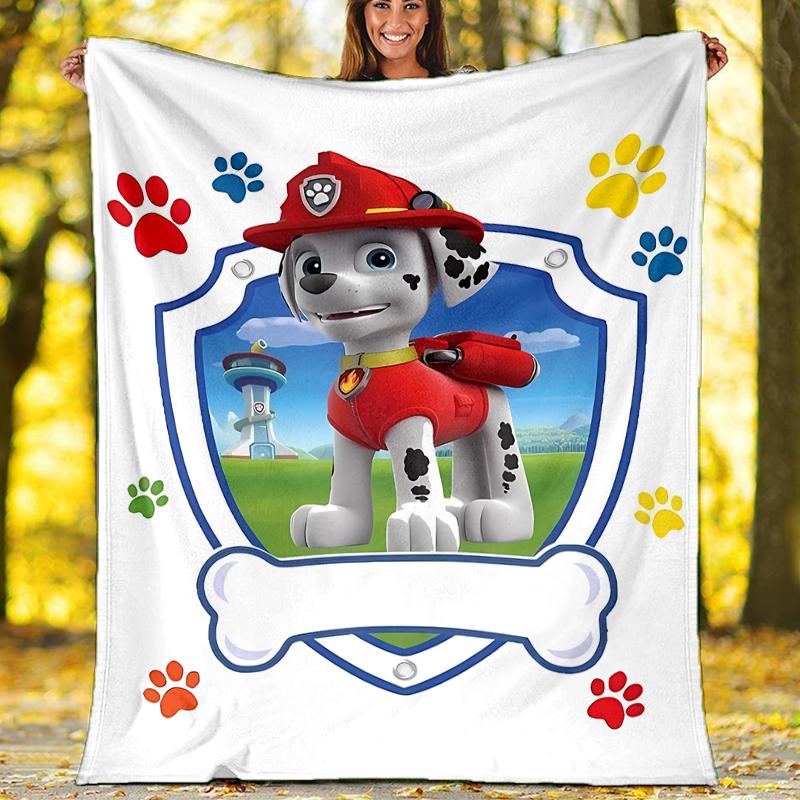 PAW Patrol Theme Printed Blanket - Perfect for Couch, Bed, Travel & Outdoor Use | Machine Washable, Cozy & Durable.